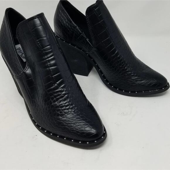 Very J New Black Ankle Booties Western comfortable Women Size 10 New without Box - Picture 3 of 12